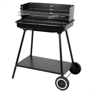 Aktive Portable Barbecue 55x43x82 cm, 4-Layer Adjustable Stainless Steel Grills, Built with Windbreaker Walls, Lower Auxiliary Tray, Side Handle Carrying, Barbecue with Wheels, Charcoal Barbecues, garden barbecues