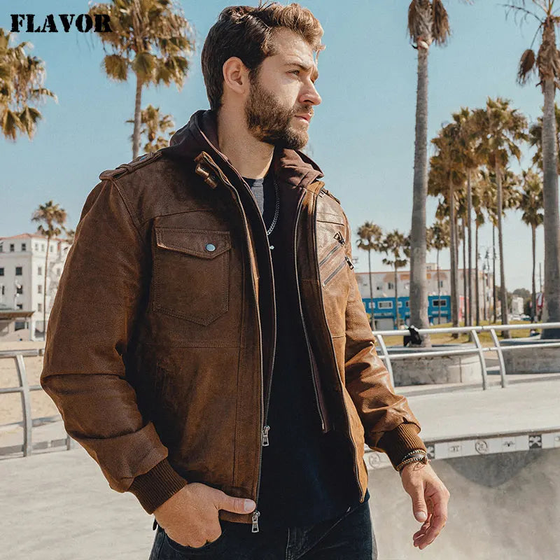Jaqueta Masculina de Couro