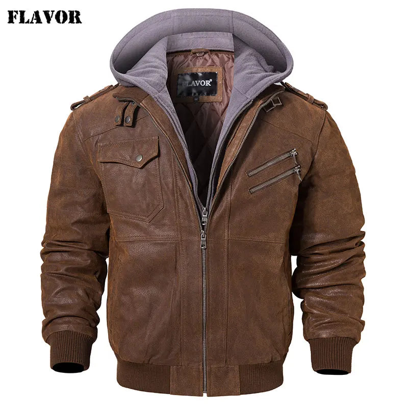 Jaqueta Masculina de Couro