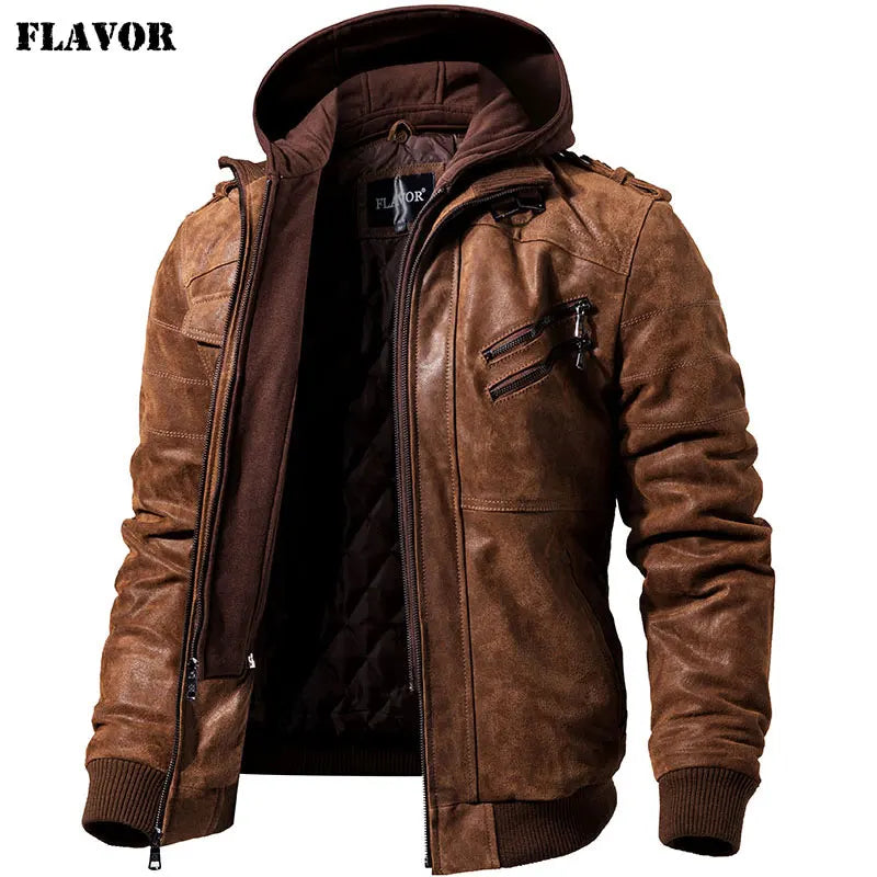 Jaqueta Masculina de Couro
