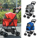 Carrito plegable para perros PawHut: ruedas universales, ideal para perros medianos