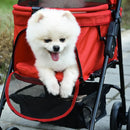 Carrito plegable para perros PawHut: ruedas universales, ideal para perros medianos