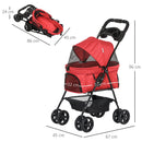Carrito plegable para perros PawHut: ruedas universales, ideal para perros medianos