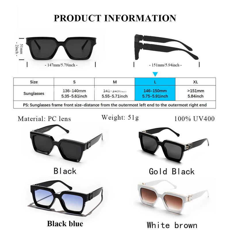 Ruiao Gafas de Sol Retro Black