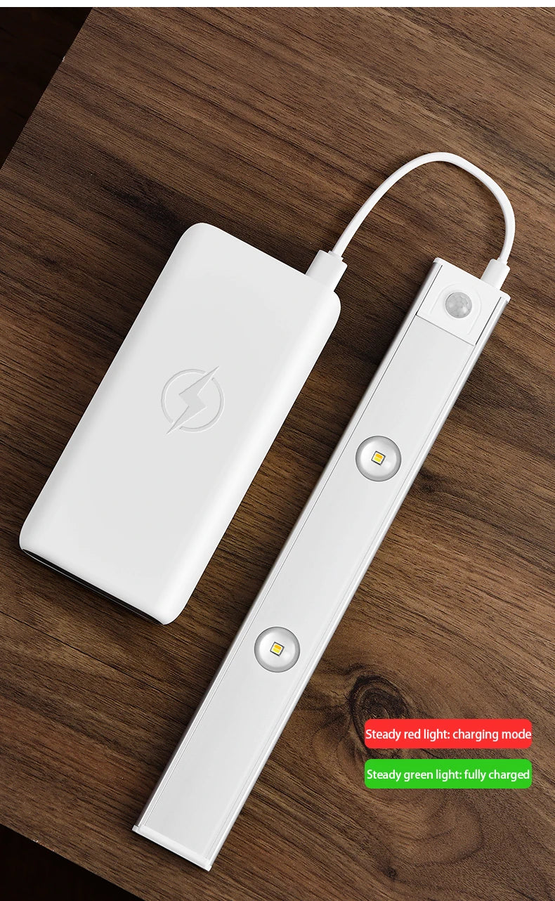 Luz Nocturna LED con Sensor de Movimiento USB Recargable