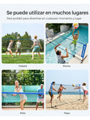Red de Bádminton/Vóley Playa SONGMICS 4 m — Altura Ajustable y Portátil
