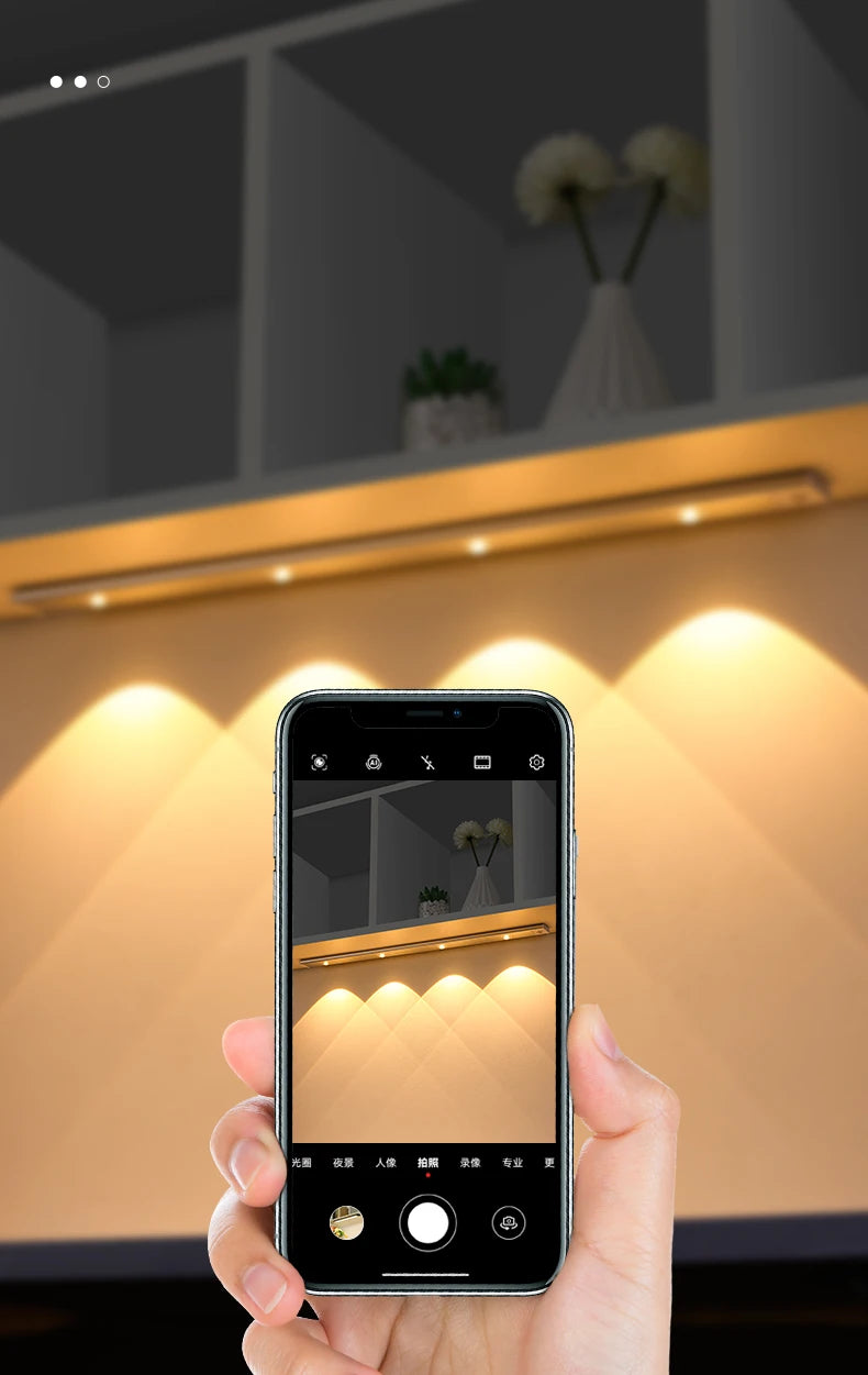 Luz Nocturna LED con Sensor de Movimiento USB Recargable