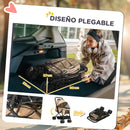 Carrito plegable para perros PawHut: ruedas universales, ideal para perros medianos