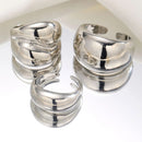 Set de Anillos Abiertos Geométricos Dorados