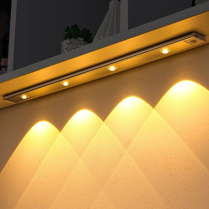 Luz Nocturna LED con Sensor de Movimiento USB Recargable