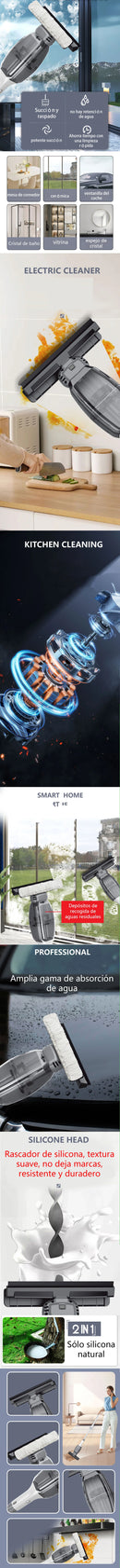 Limpiador de cristales eléctrico con extensión telescópica (90–105 cm) – MicroData