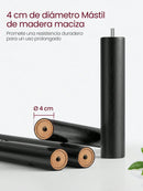 Perchero de Madera Maciza VASAGLE — De pie, con 8 Ganchos, Altura Ajustable