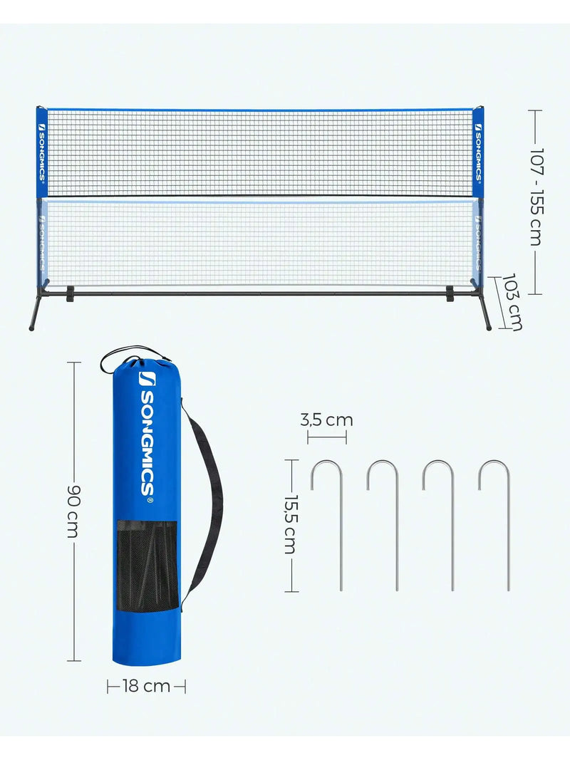 Red de Bádminton/Vóley Playa SONGMICS 4 m — Altura Ajustable y Portátil