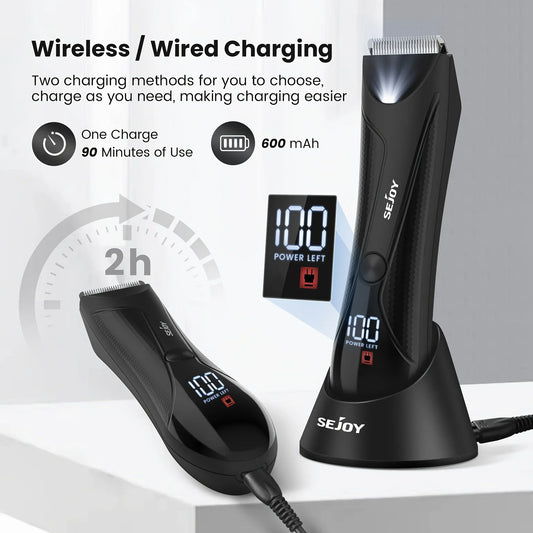 ✂️ Cortapelos eléctrico Sejoy: uso íntimo y general, resistente al agua