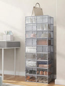 👟 SONGMICS Fundas Apilables para Zapatos – Plegables, Compatibles hasta la Talla 46 (UK 11)